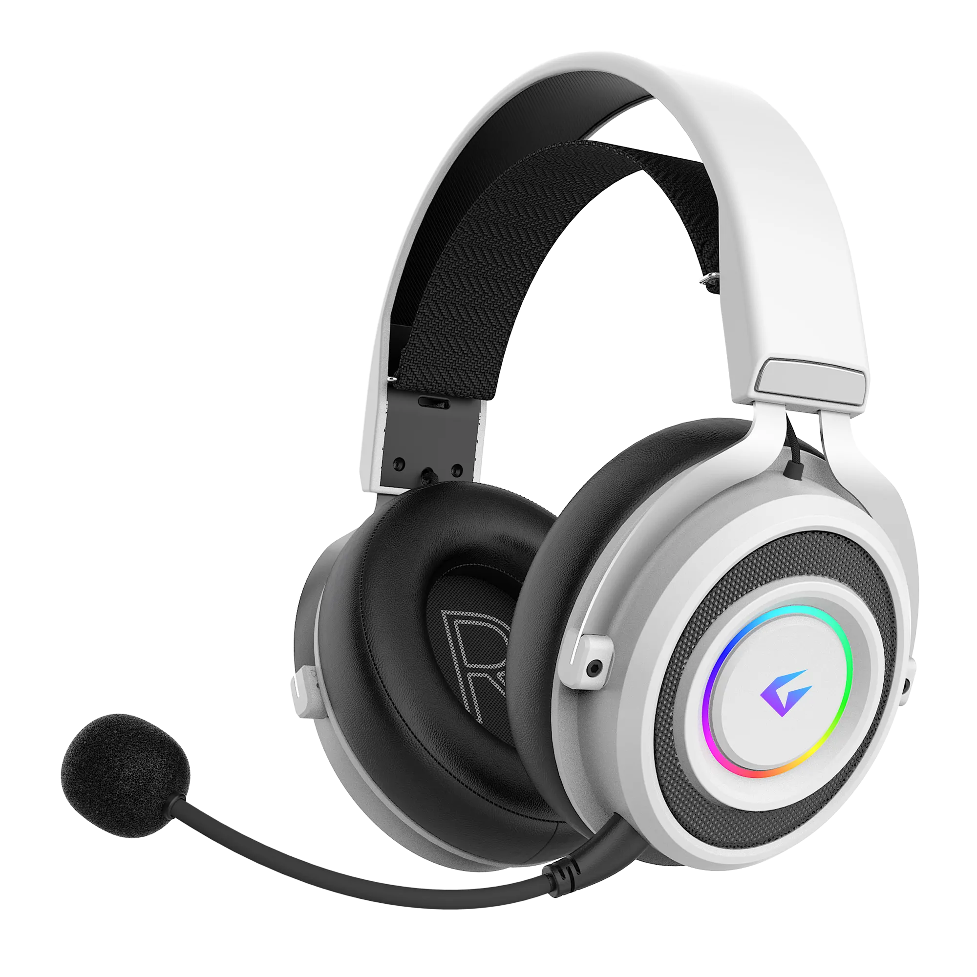 Step Hunter S1 Triple Mode Kablosuz Bluetooth/2.4g/kablolu Rgb Profesyonel Mikrofonlu Oyuncu Kulaklığı Beyaz