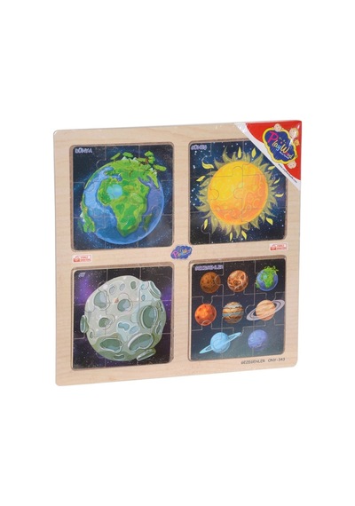Storeşahin Ony-343/344/345/346 Ahşap Eğitici 4'lü Puzzle -onyıl Shn0720 Standart