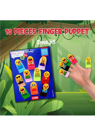 Tox  Emojiler  10  Parça  Parmak  Kukla  .  Eğitici  Oyuncak  T106