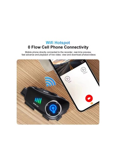Q28 2x 2 Eşleşmeli Motosiklet Kask Bluetooth Kulaklık 1080p Kamera Su Geçirmez Intercom 06891854