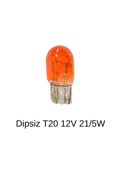 Oto Ampul Dipsiz T20 1016 7443 12v 21/5w Çift Duyarlı Amerikan Park Ve Sinyal Ampulü Standart Halojen Amber Turuncu Inw001 078 10 Adet