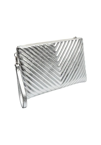 Silver Polo Crash Gümüş Kapitone V Kadın Portföy Ve Clutch El Çantası Sp1034