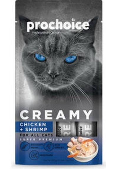 Creamy Tavuklu Ve Karidesli Sıvı Kedi Ödül Maması 4x15 Gr
