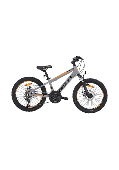 Bisan Cooper Erkek Dağ Bisikleti 35 Cm Md 26 Jant 21 Vites Metalik Gri Siyah Turuncu Çok Renkli