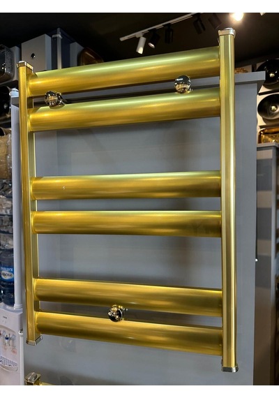 İsaoğlu Yapı Mat Gold Havlupan 50 70 Ölçü Vanalar Dahil Set Banyo Havlupanı Mat Gold
