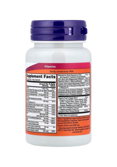 Now Foods Daily Vits Multivitamin , Lutein , Lycopene 30 Veg Caps