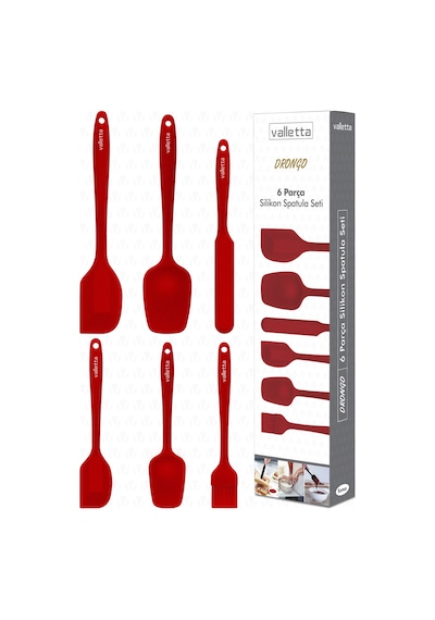 Vallettaa Drongo 6'lı Spatula Seti - Kırmızı Çok Renkli
