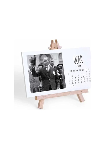 Atatürk Fotoğraflı 2027 Takvim Şövale Masa Takvimi