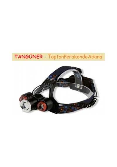Üç Başlıklı Kafa Feneri Gold Orion OR-117 10W 3x T6 Led Siyah