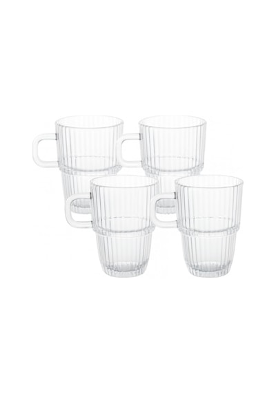 Kulplu Cam Kupa Sıcak Soğuk İçecekler İçin 4&apos Lü Bardak Seti Aeropress