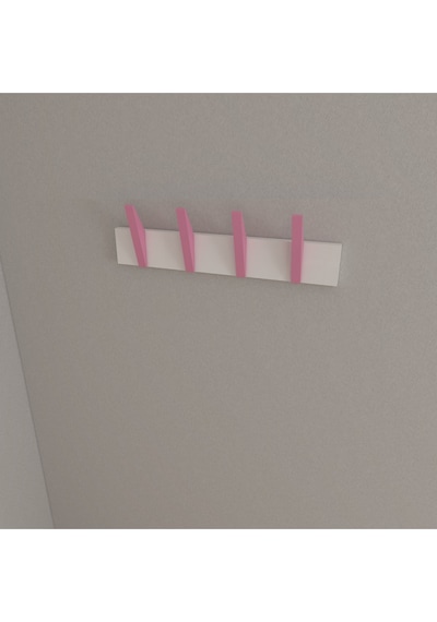 Hepsi3boyutlu Modern Duvar & Kapı Kanca Askılık - 4 Adet Pembe Kanca Askılık - Model No : 4 Pembe