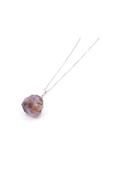 Hakiki Doğal Diş Ametist Kolye Ucu 003 Gri