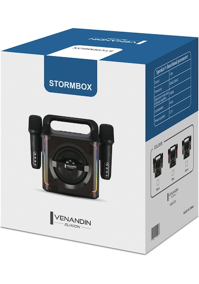 Venandin Stormbox Karaoke Çift Mikrafonlu Speaker Çift Mikrofonlu Taşınabilir Hoparlör