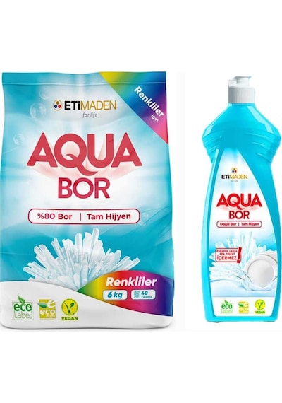 Çamaşır Deterjanı Renkliler İçin 6 Kg 40 Yıkama+ 1 Adet Bulaşık Deterjanı
