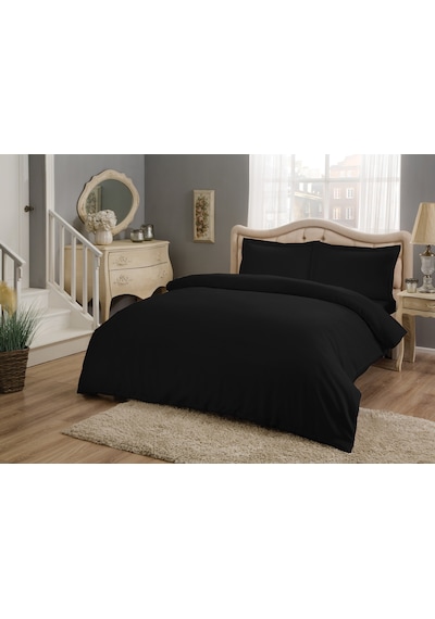 Taç Saten Basic King Size Nevresim Takımı Siyah 000000001000049326 Siyah