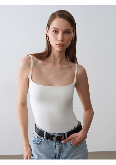 Dilvin 21200 Bra-free Askılı Top-ekru