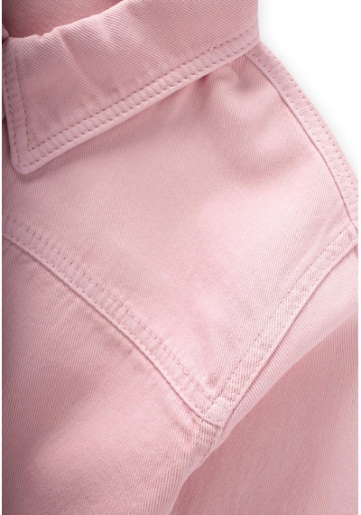 Cigit Tek Cepli Gabardin Gömlek 2-7 Yaş Pembe Pembe