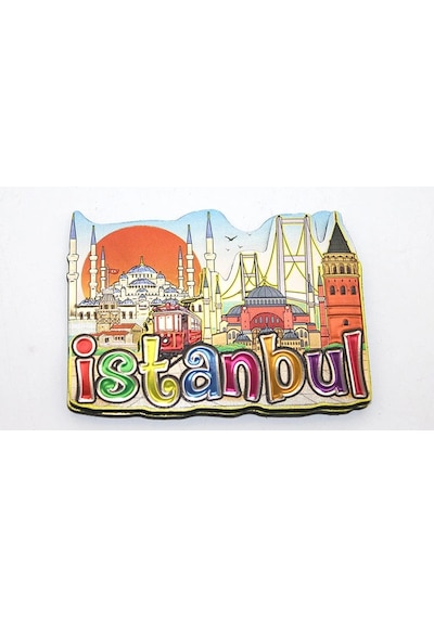 Magnet Hediyelik Eşya Hatıra Dekoratif Buzdolabı Süsü Turistik Şehir İstanbul Temalı Magnet