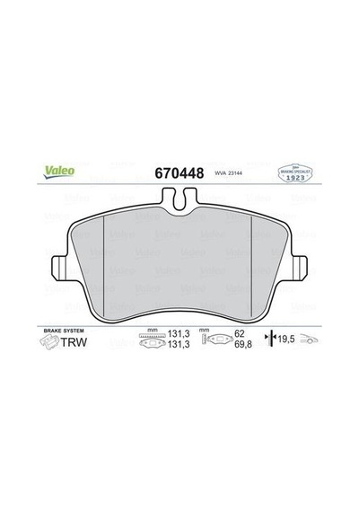VALEO 670448 (GDB1514) ÖN BALATA MERCEDES W203 C180-C200-C240-C32