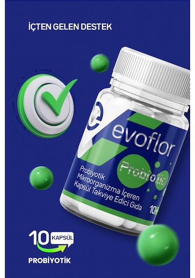 Evo Pharma Evoflor Probiotik Mikroorganizma İçeren Kapsül Takviye Edici Gıda 10 Kapsül Evo Pharma Evoflor Probiotik Mikroorganizma İçeren Kapsül Takviye Edici Gıda 10 Kapsül