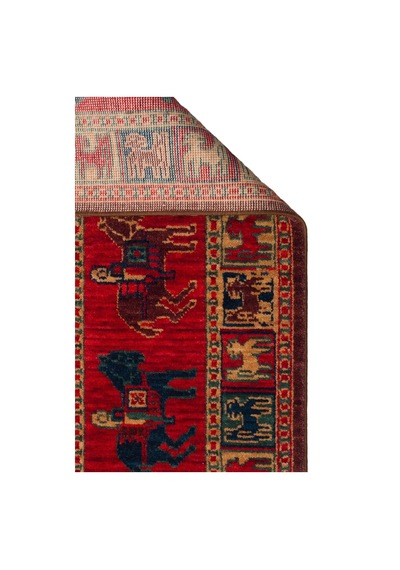 Hoom Rugs Cadis Kdm 08 Red Yeni Zelanda Yünü El Emeği Kara Tezgah Halısı Kırmızı