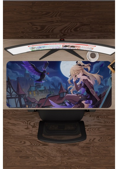Fischl Genshin Impact Anime Gacha V1 - 90x40 Xxl Gaming Mouse Pad Fare Altlığı