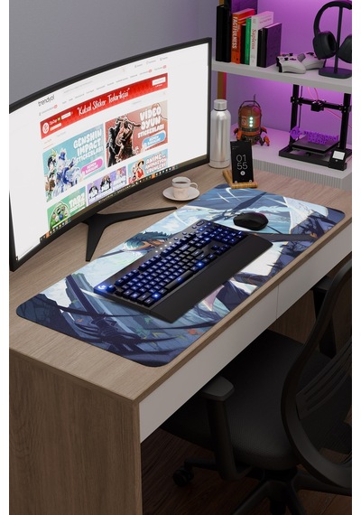 Xiao Genshin Impact Anime Gacha V4 - 90x40 Xxl Gaming Mouse Pad Fare Altlığı