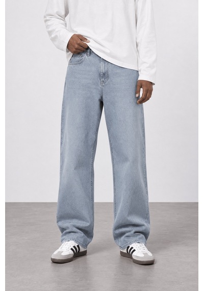 Respire Erkek Baggy Jean Buz Mavisi