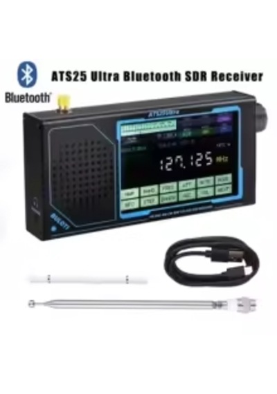 Hamgeek Ats25 Ultra Sdr Radyo Alıcısı Fm Sw Ssb Mw Lw Aır Band, Bluetooth Wifi, 4 İnç Dokunmatik Ekran