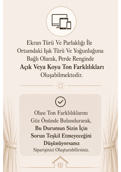Vizon Blackout Işık Geçirmez Karartma Perdelik Dikişsiz Ham Kumaş Kişiye Özel Kesim En X Boy