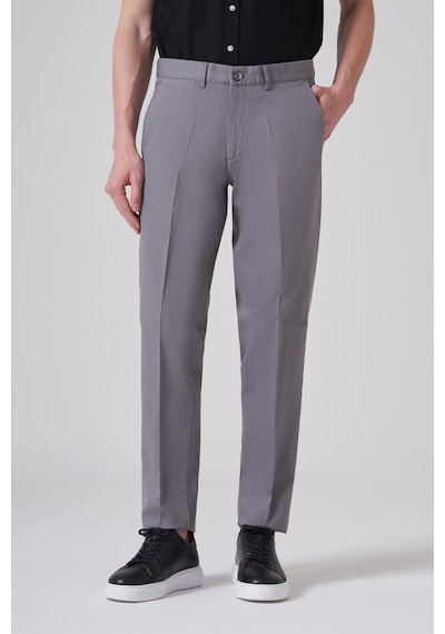 Morven Erkek Gri Pamuk Trend Dynamic Fit Chino Pantolon 26ms003016100 Gri