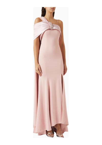 Ac By Aanchal Chanda Asymmetrical Yaka Maxi Kadın Elbise Pembe