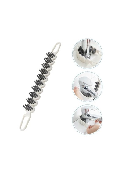2&apos Li 360 Bükülebilir Aralık Temizleme Fırçası, 26,5 Cm Esnek Saplı Kavisli Yüzey Temizleyici, Askı Delikli Çok Amaçlı Mutfak Banyo Lavabo Temizlik Fırçası Açık Gri