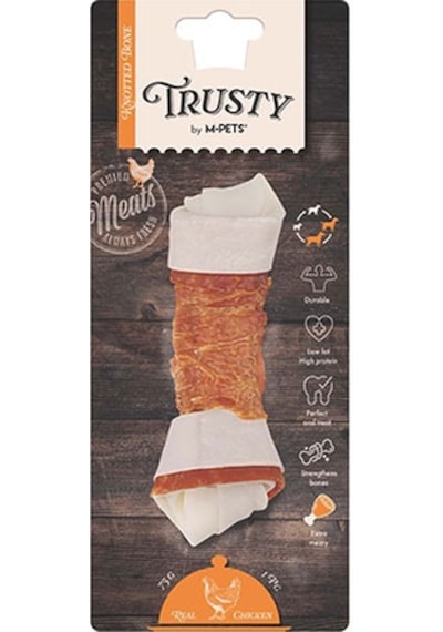 M-pets Trusty Extra Tavuklu Düğümlü Kemik Köpek Ödülü 75 Gr 15,3 Cm 244-30029.03