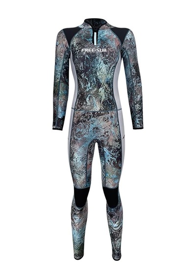 Free-sub 3mm Dreams Garden Kadın Wetsuit Sörf, Yüzme Ve Dalış Elbisesi Camo