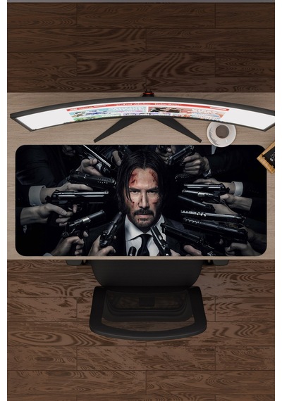 John Wick V2 90x40 Xxl Gaming Kauçuk Kaymaz Taban Mouse Pad Fare Altlığı