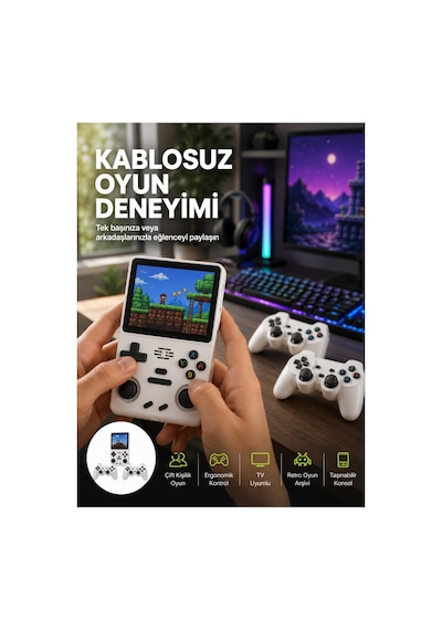 Giga Hdmı Destekli Kablosuz Oyun Konsolu 10.000 Oyun Yeni Nesil 1240474