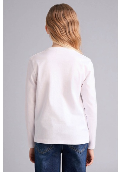 Defacto 26y801001150 Beyaz Kız Çocuk Sweatshirt G0860a8/wt34