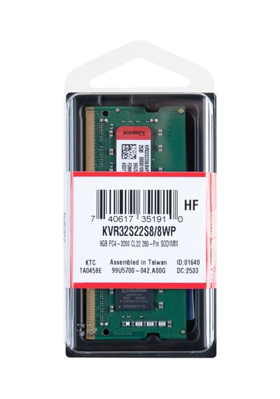 Tr 8 Gb Ddr4 3200 Mhz Kvr32s22s8/8wp Nb Ram