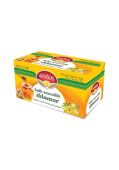 Doğuş Ballı Zencefilli Ihlamur Karışık Bitki Süzen Poşet Çay 12'li 20 x 1.6 G