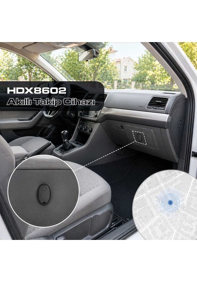 Posıtıoner Hdx8602 Find My Uyumlu Akıllı Takip Cihazı Anahtarlık Tipi - Siyah