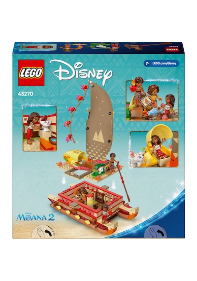 LEGO® ǀ Disney Moana’nın Macera Kanosu 43270 - 6 Yaş ve Üzeri Çocuklar için Yaratıcı Oyuncak Yapım Seti (529 Parça)
