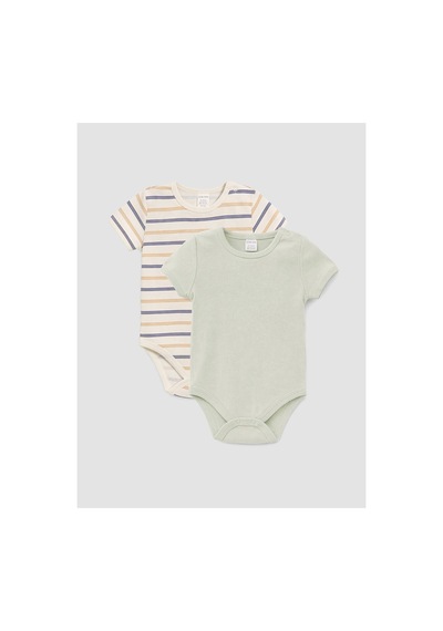 Lc Waikiki Alıta Cıty Farkıyla Lcw Baby Ekru Oval Yaka Erkek Bebek Çıtçıtlı Body 2'li Ekru - 929719904 Ekru