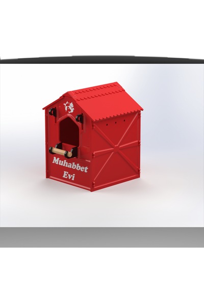 Plastik Kuş Yuvalığı Demonte 15x15x20 Kırmızı