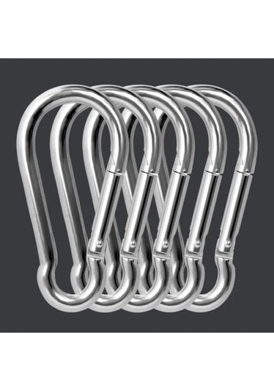 Çok Amaçlı Yaylı Karabina Seti, Metal, 12 Mm, 5 Adet