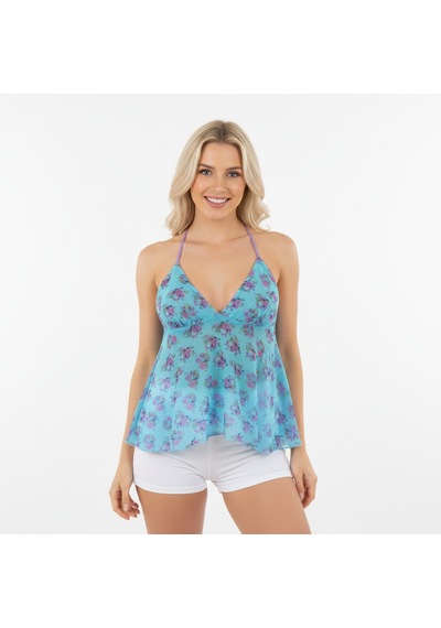 Bonbon Kadın Transparan Tül Babydoll Bb2084 Açık Yeşil