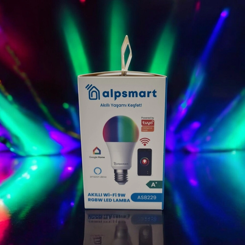 Alpsmart As-8229 Cw Akıllı Wifi Led Lamba Tuya Destekli 9w Ampül Çok Renkli