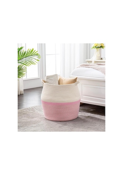 Hasır, Jüt Sepet, Banyo Sepeti, Havlu Sepeti, Kirli Sepeti, Oyuncak Sepeti, Düzenleyici, 40x35 Krem Pembe Krem Pembe Hasır, Jüt Sepet, Banyo Sepeti, Havlu Sepeti, Kirli Sepeti, Oyuncak Sepeti, Düzenleyici, 40x35 Krem Pembe Krem Pembe