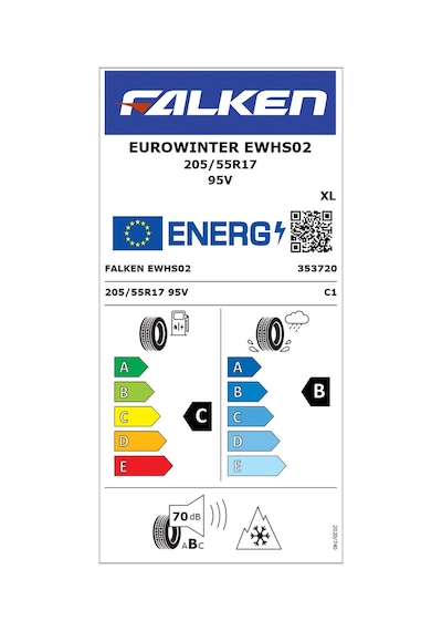 Falken 205/55R17 95V XL Eurowinter Hs02 Kış Lastiği 2026