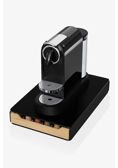 Siyah Kahve Kapsül Standı Nespresso  Kapsül Uyumlu. Tek Ebat Ayarlanabilir Dimi Yok